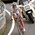 Andy Schleck dans le maillot blanc de meilleur jeune pendant la 14me tape du Giro d'Italia 2007